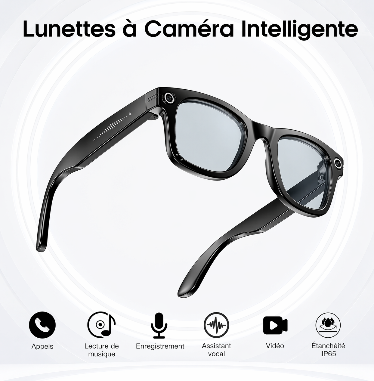 Lunette Caméra HD - Modèle Intelligent & Connecté