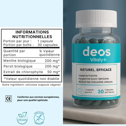 DEOS | Complément anti‑odeur 100% naturel