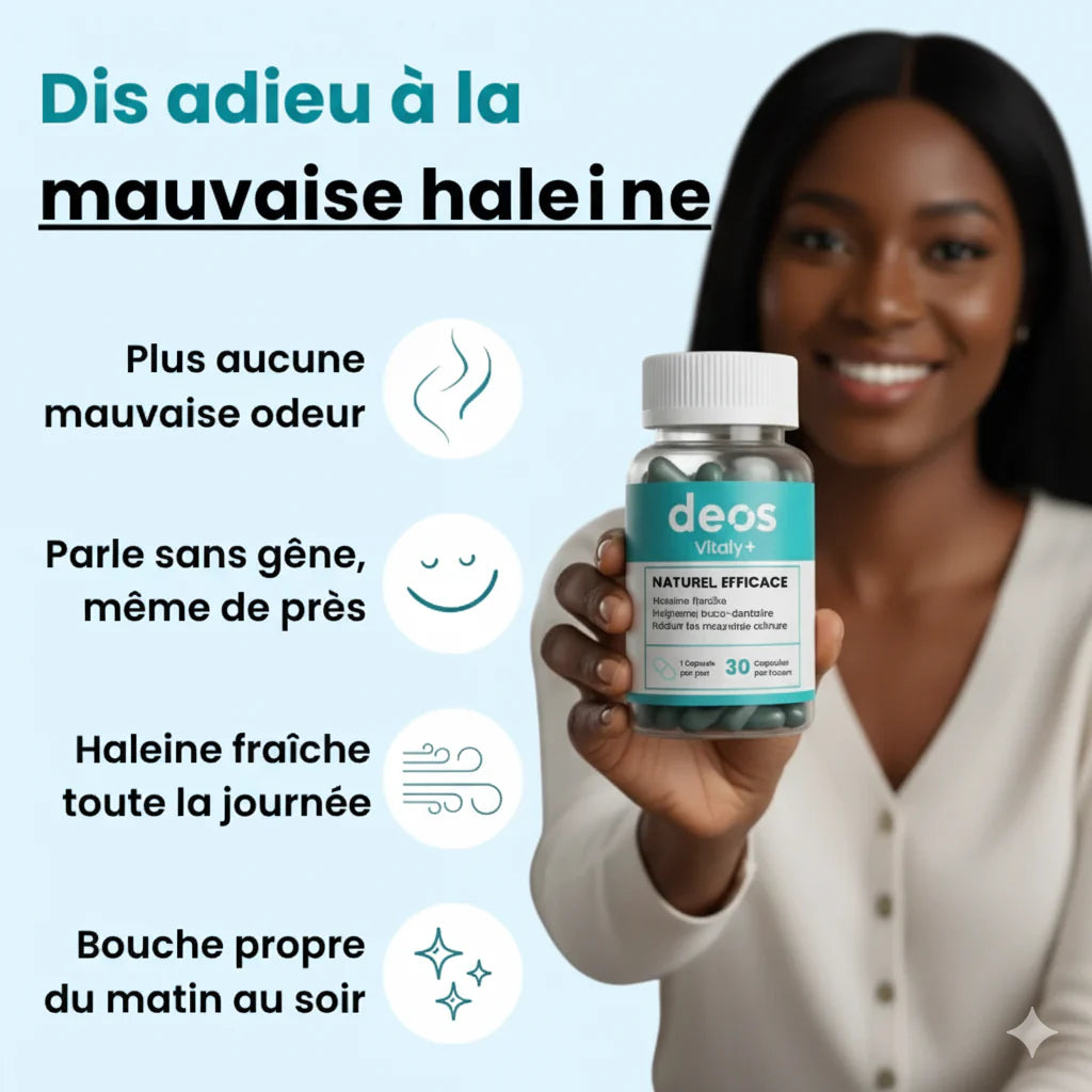 DEOS | Complément anti‑odeur 100% naturel