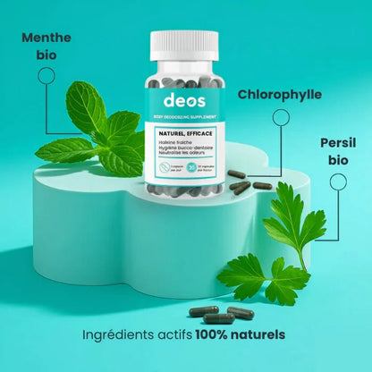DEOS | Complément anti‑odeur 100% naturel
