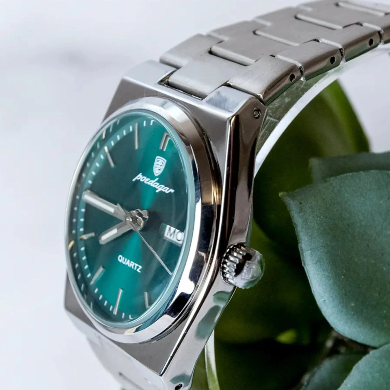 Montre Homme Poedagar — Acier Inoxydable, Lumineuse & Date | Collection Élégance